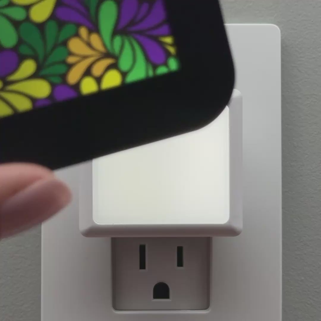 Load video: Mardi Gras Color Swirl Night Light Cover ONLY