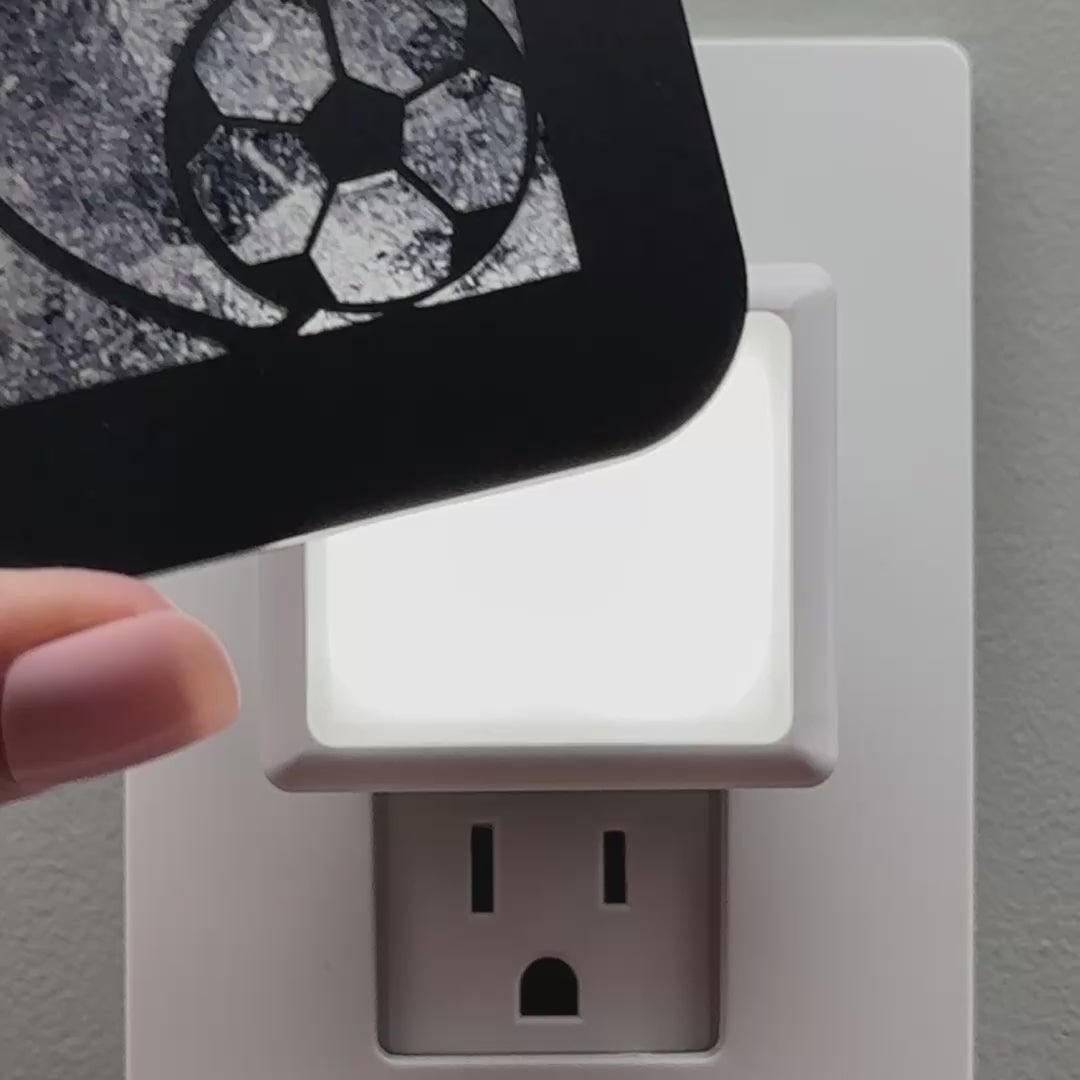 Load video: Soccer Ball Heart Night Light