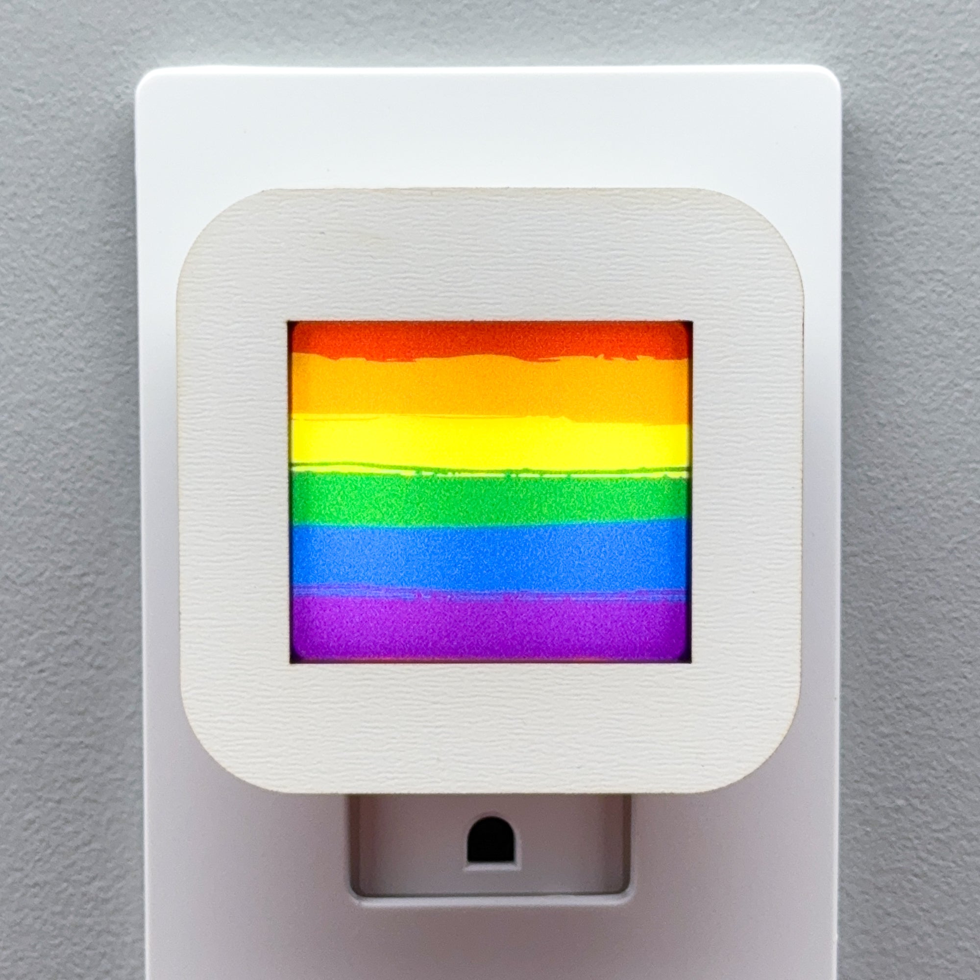 Rainbow Stripes Pride Night Light Cover ONLY