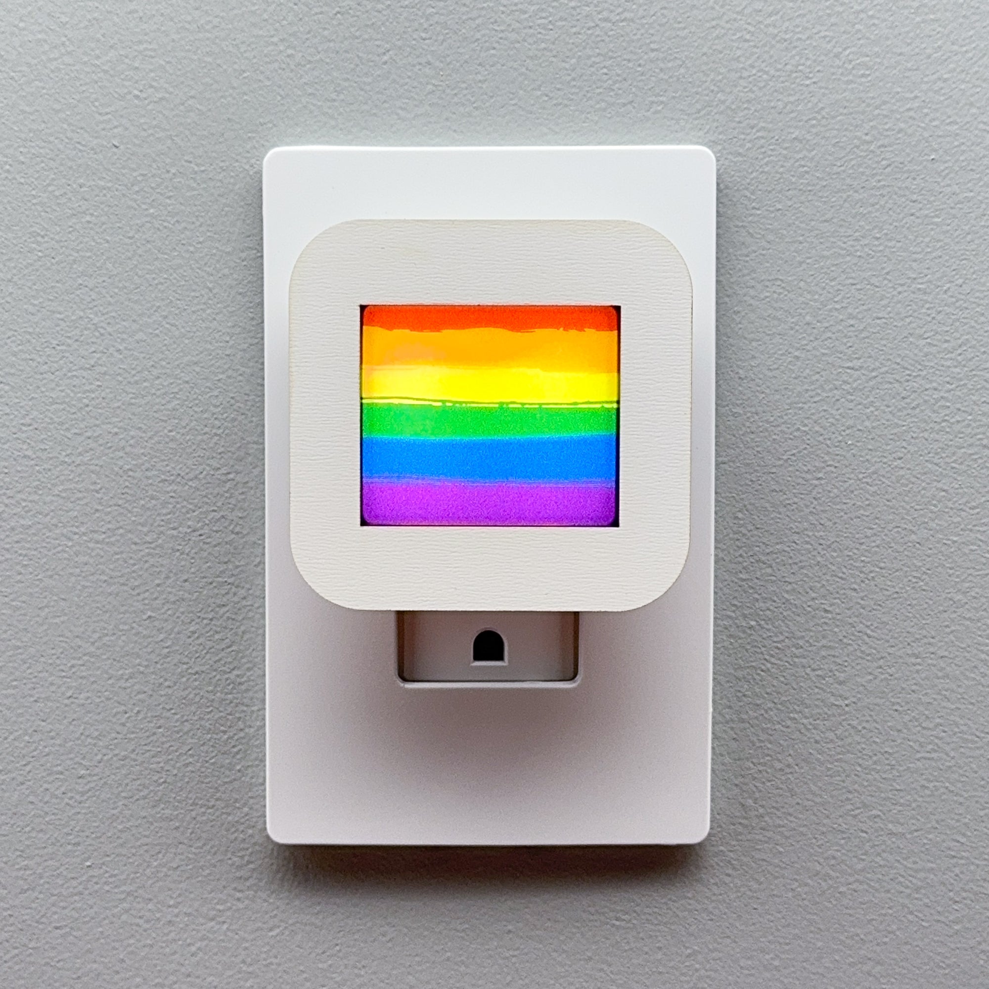 Rainbow Stripes Pride Night Light Cover ONLY
