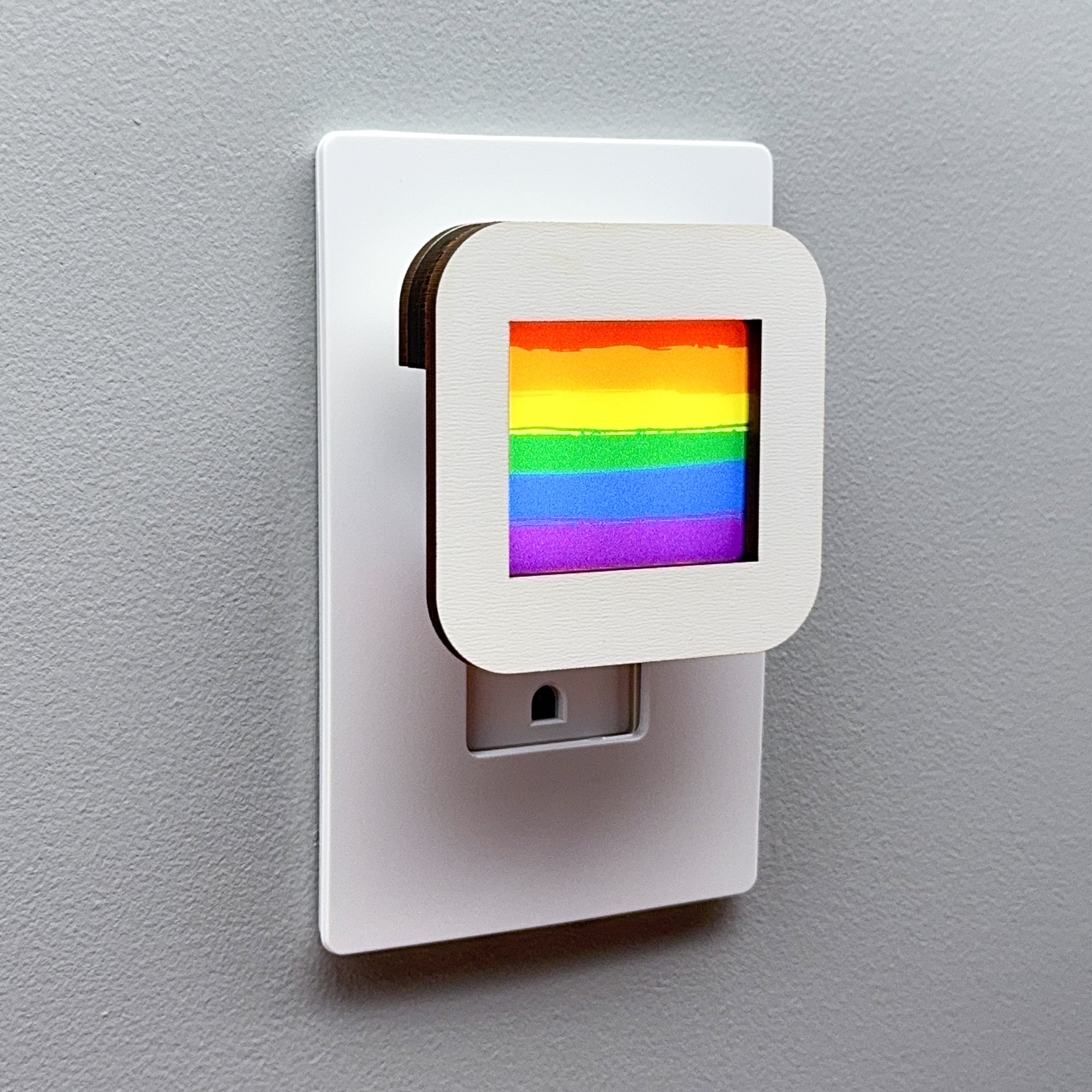 Rainbow Stripes Pride Night Light Cover ONLY