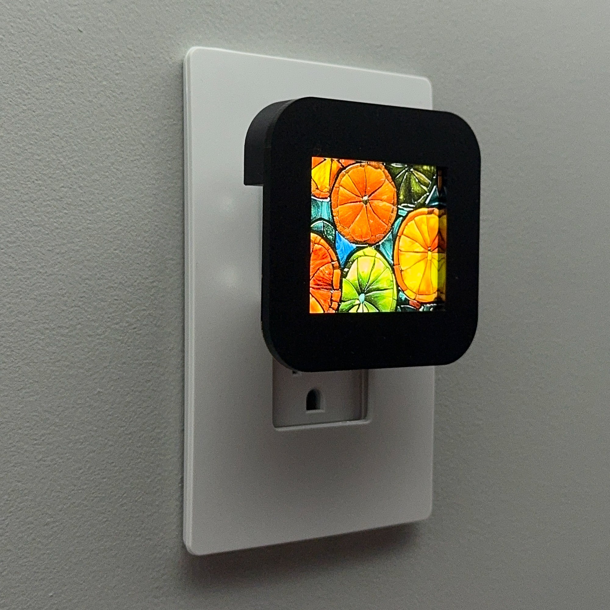 Citrus Faux Stained Glass Night Light