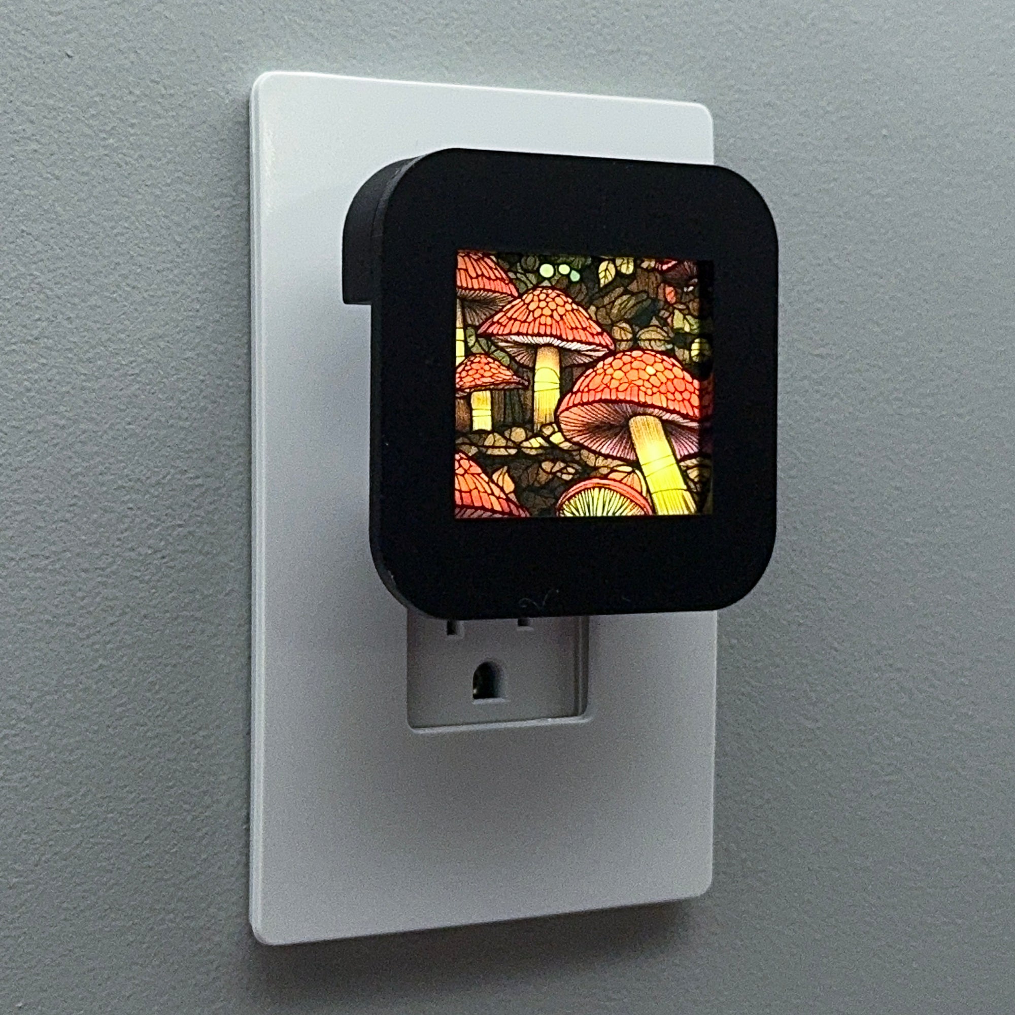 Mushroom Faux Stained Glass Night Light Cover ONLY