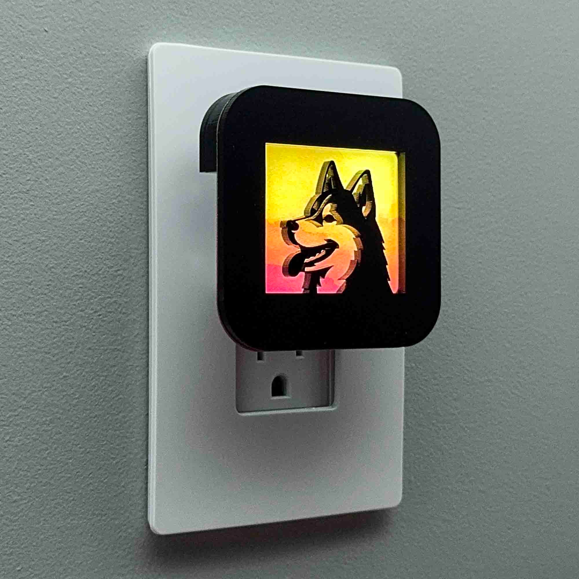 Siberian Husky Dog Night Light