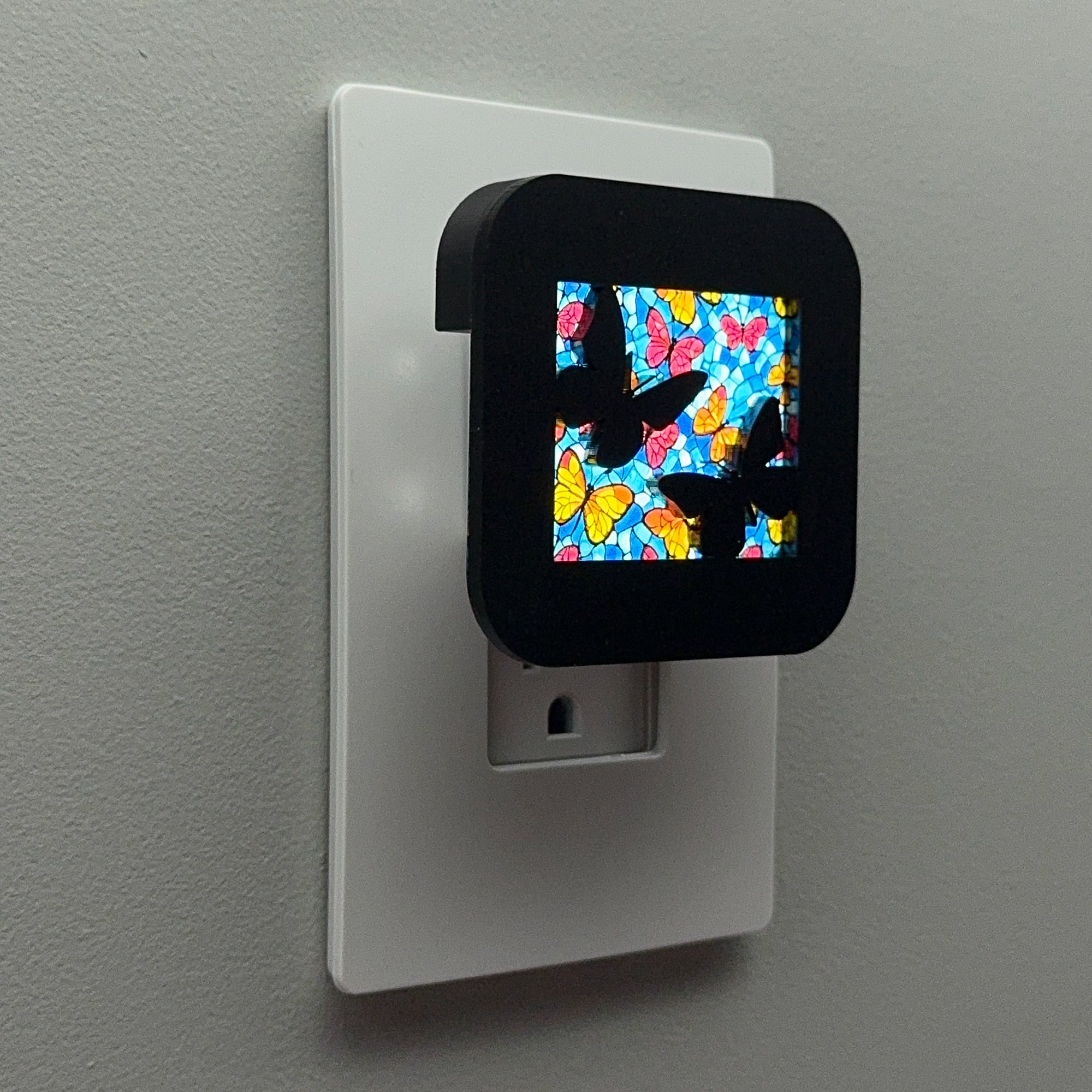 Butterfly Faux Stained Glass Night Light Cover ONLY