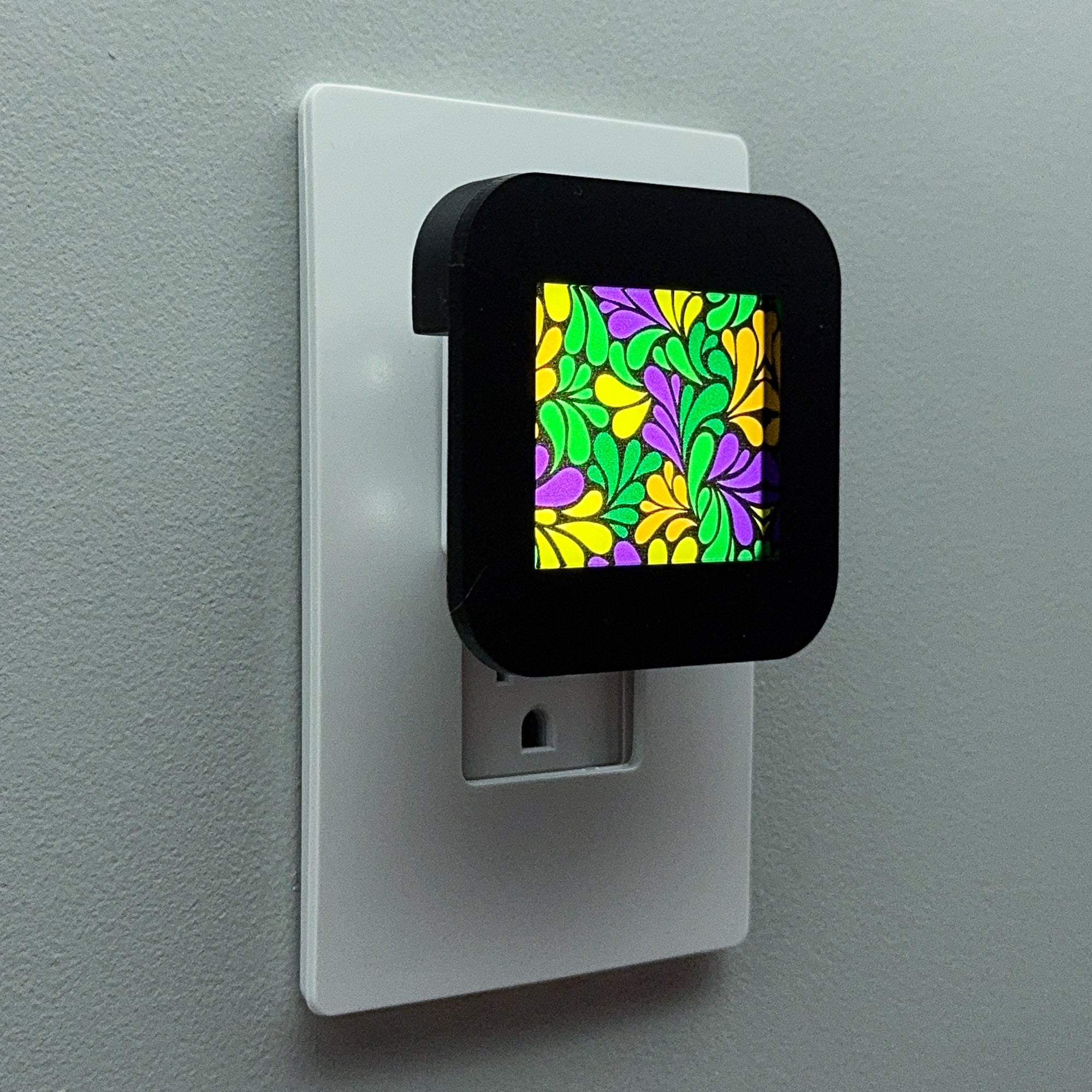 Mardi Gras Color Swirl Night Light Cover ONLY