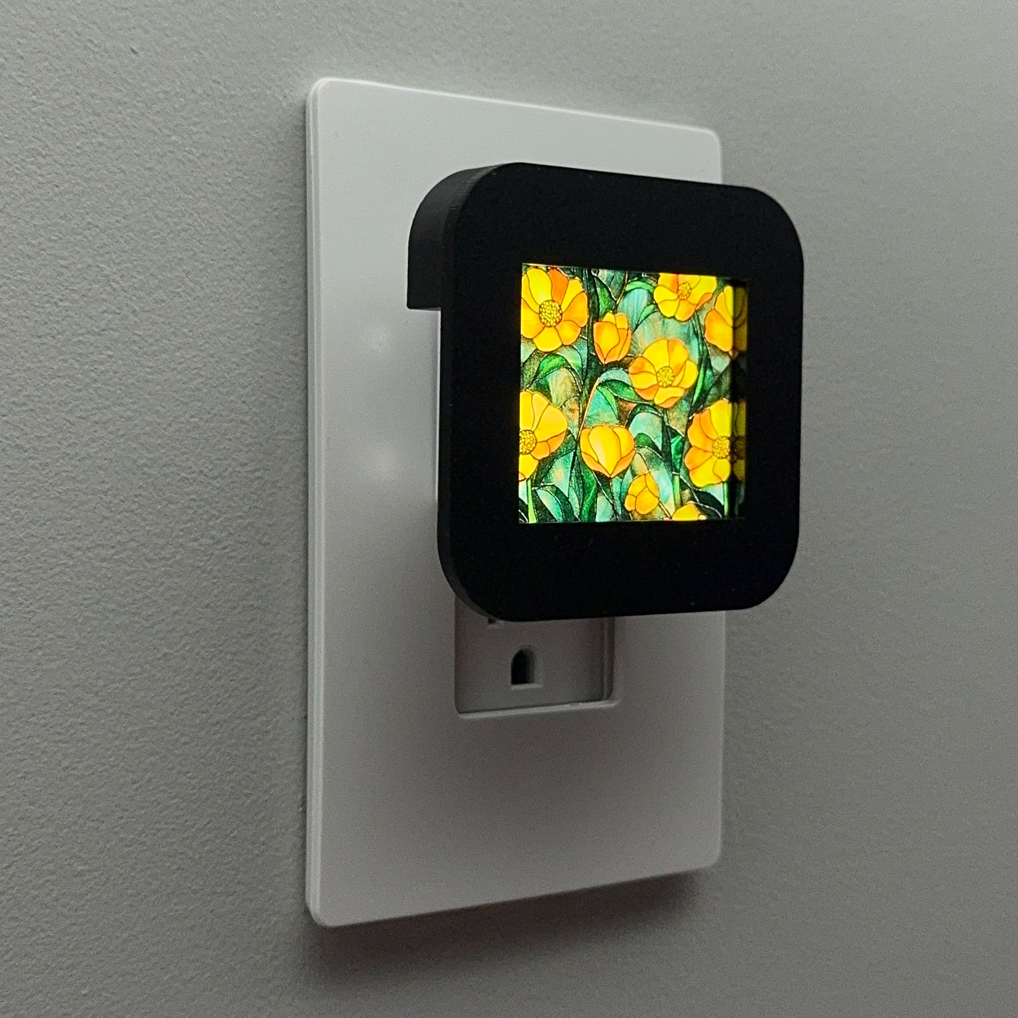 Buttercup Faux Stained Glass Night Light Cover ONLY