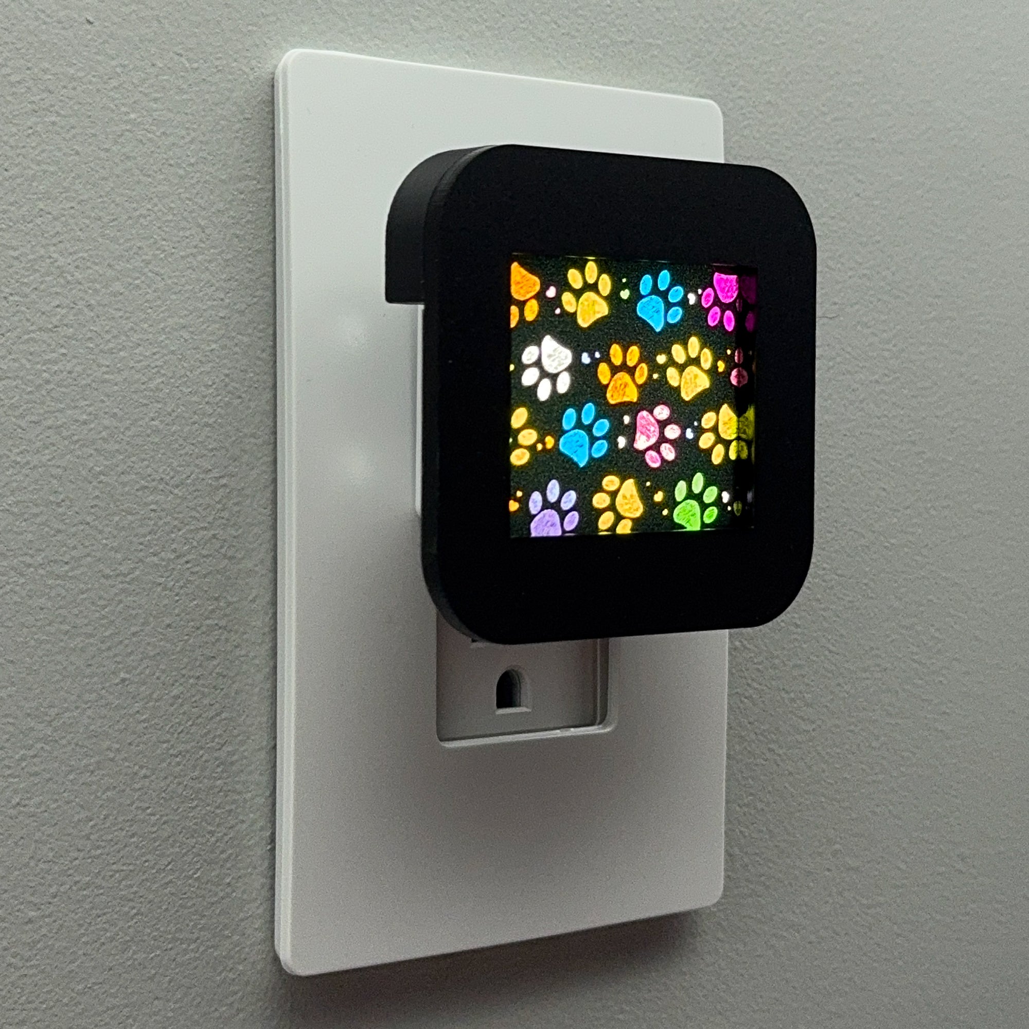 Rainbow Paw Prints Night Light