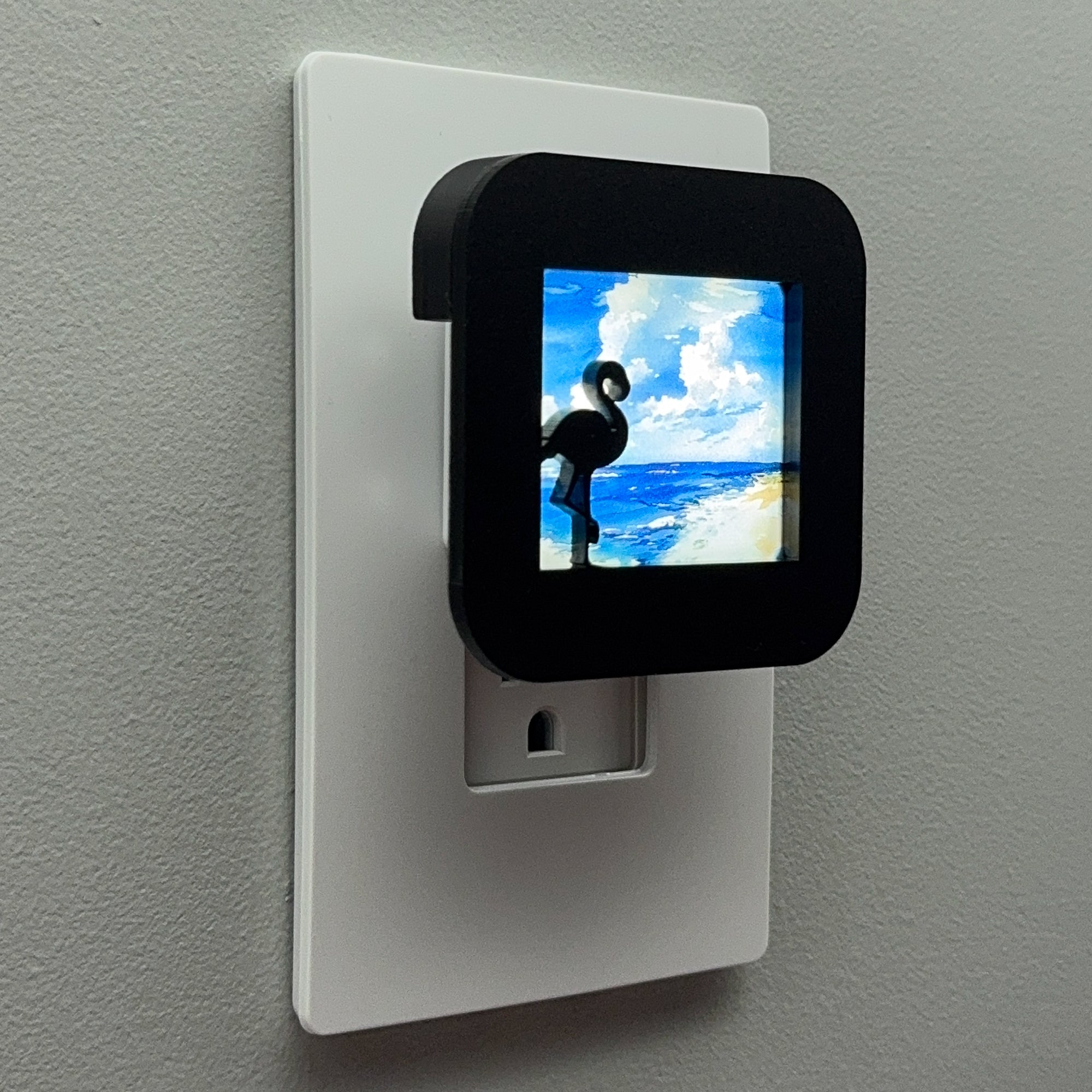 Flamingo and Ocean Shore Night Light