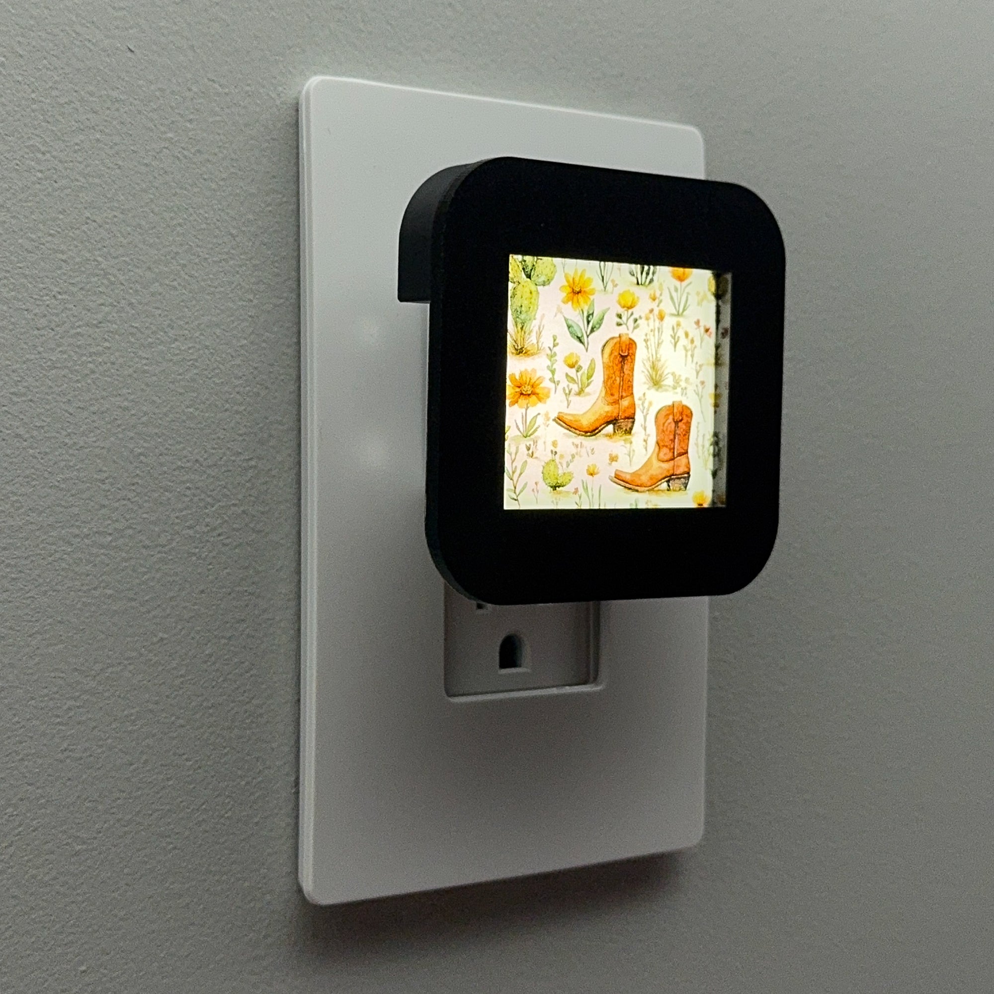 Cowboy Boots and Cacti Night Light