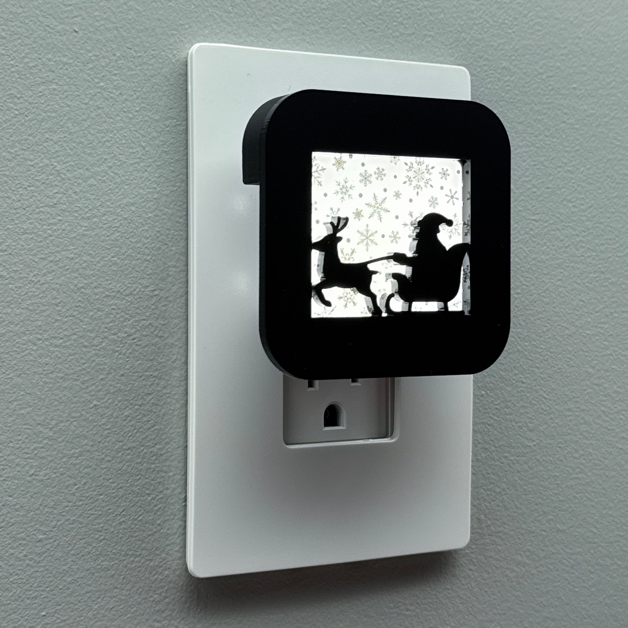 Santa's Sleigh & Reindeer Night Light