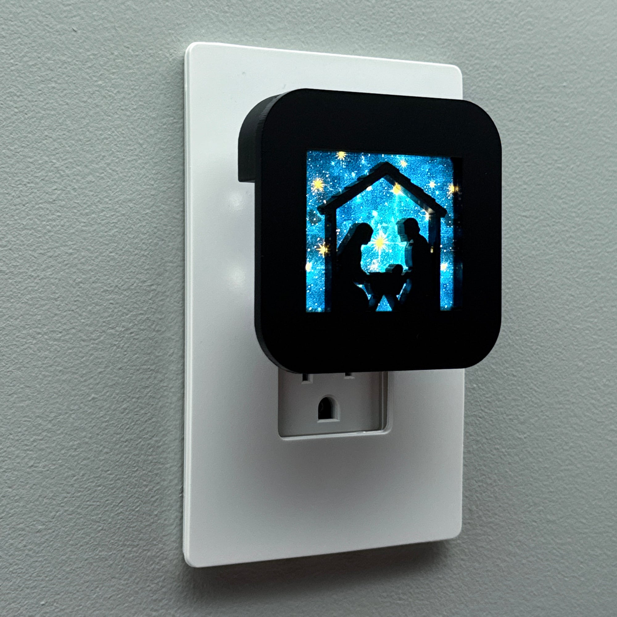 Silent Night Nativity Scene Night Light Cover ONLY