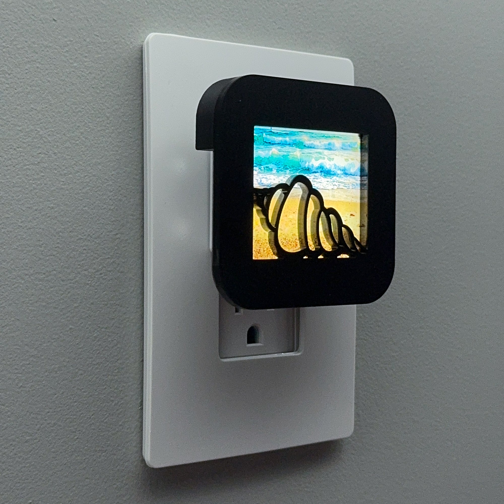 Conch Shell on the Beach Night Light