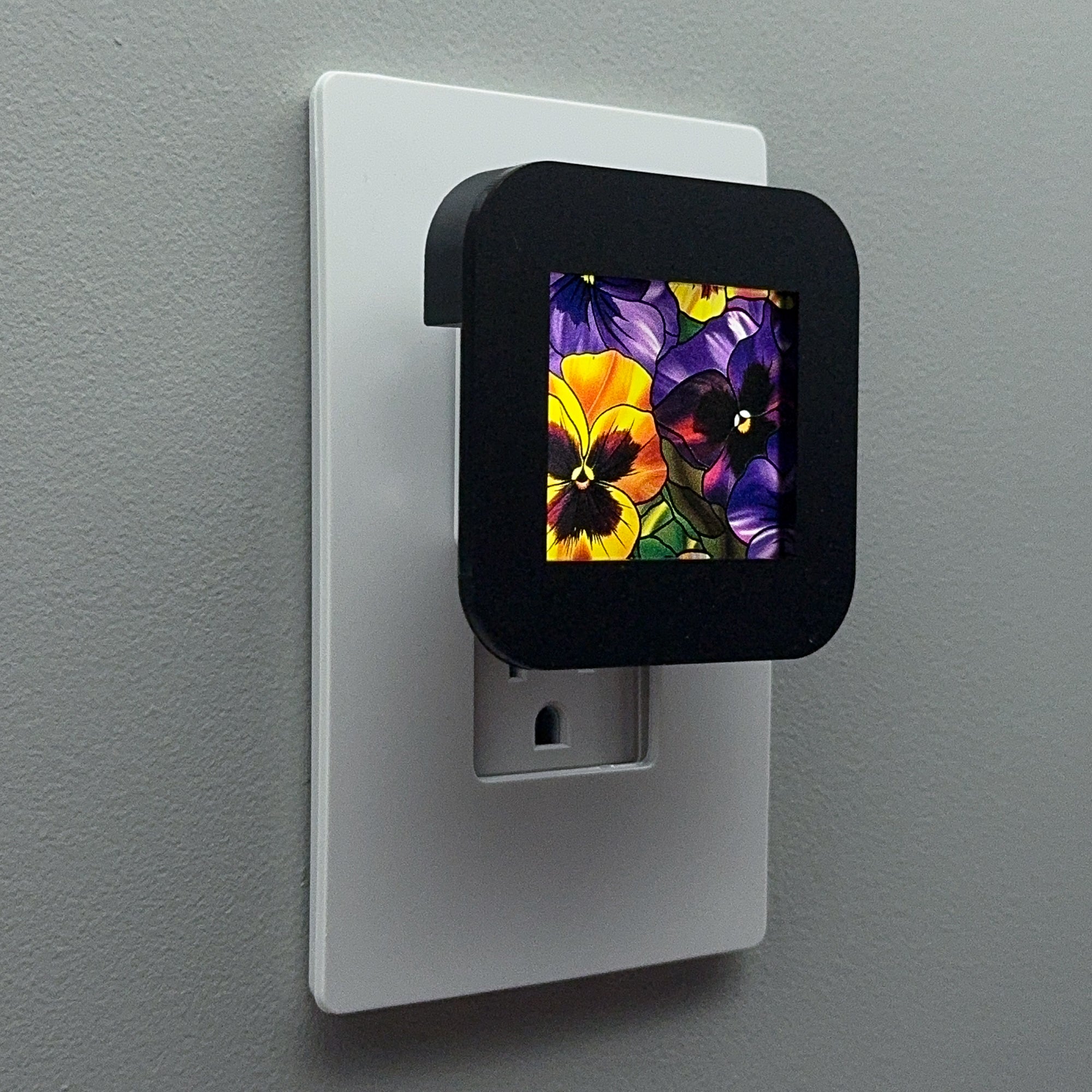 Pansies Floral Night Light