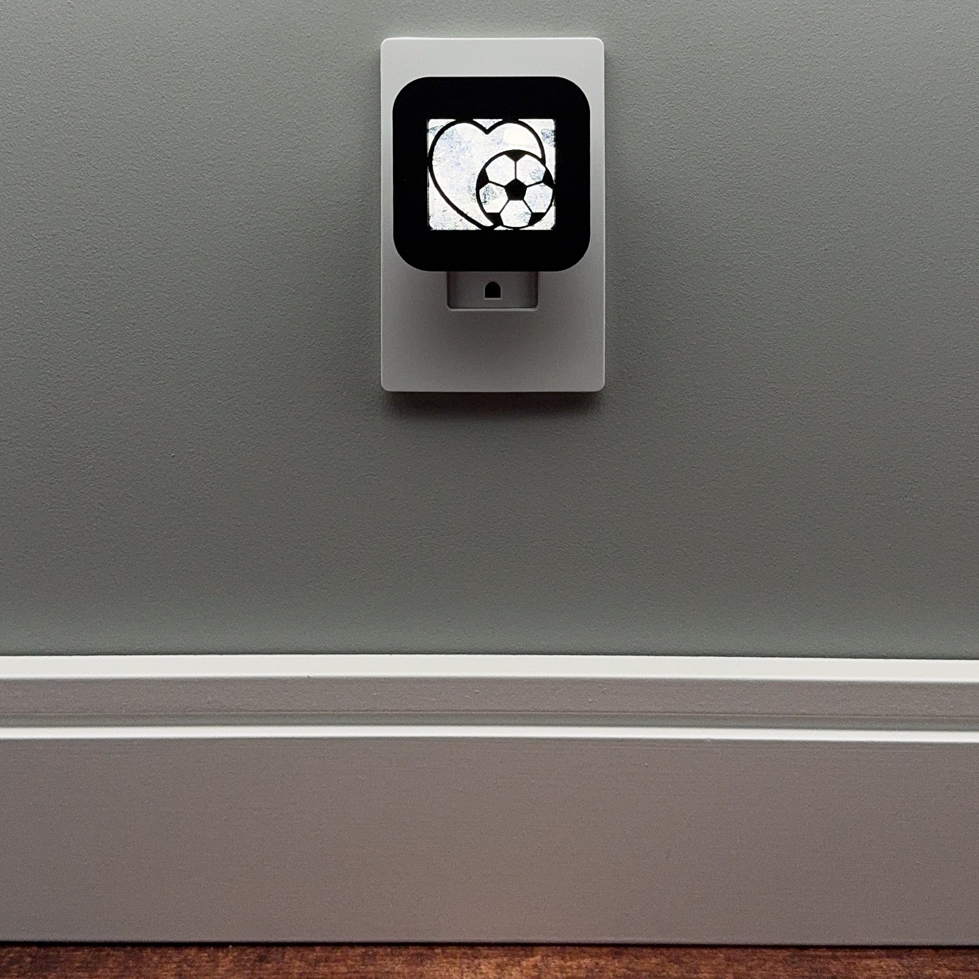 Soccer Ball Heart Night Light