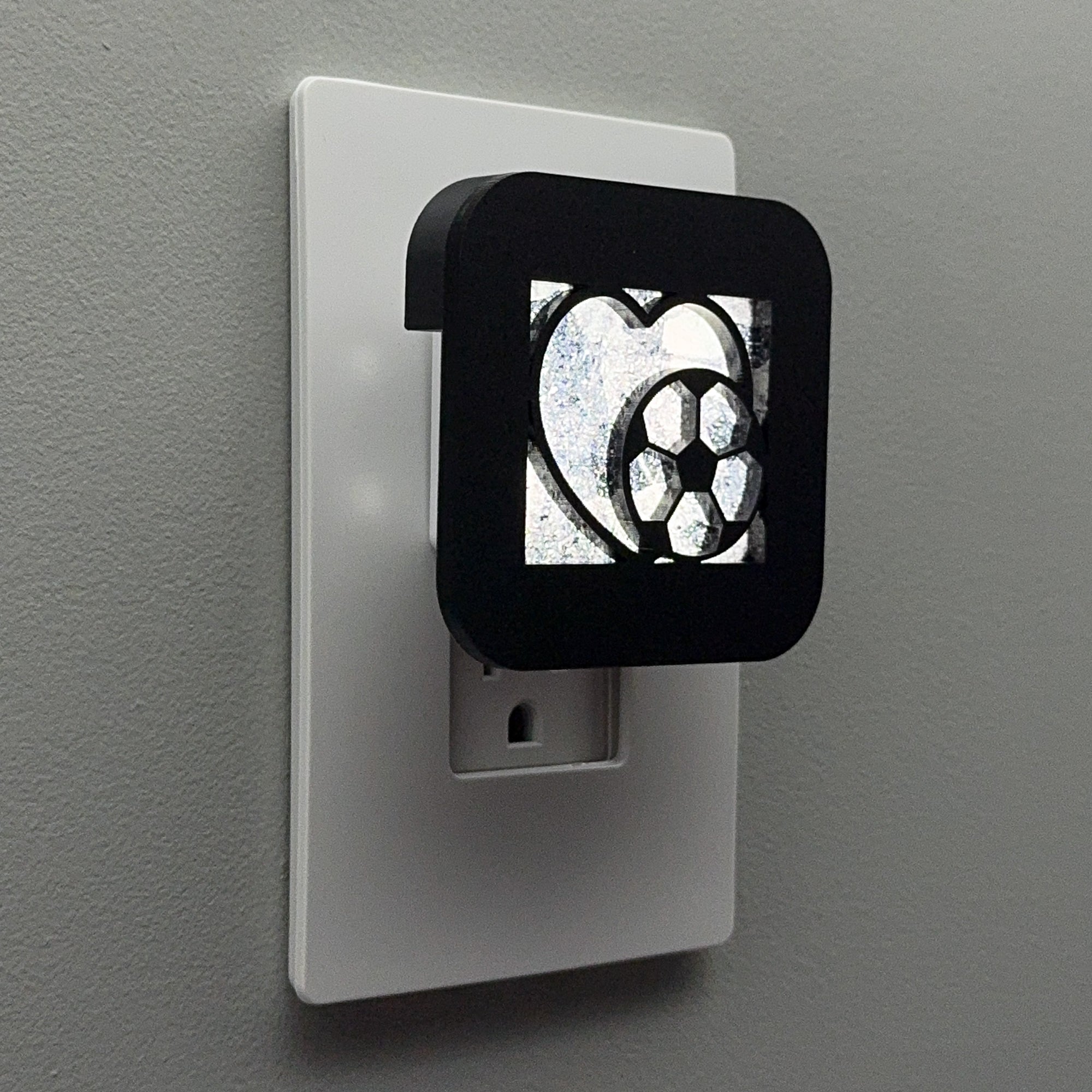 Soccer Ball Heart Night Light