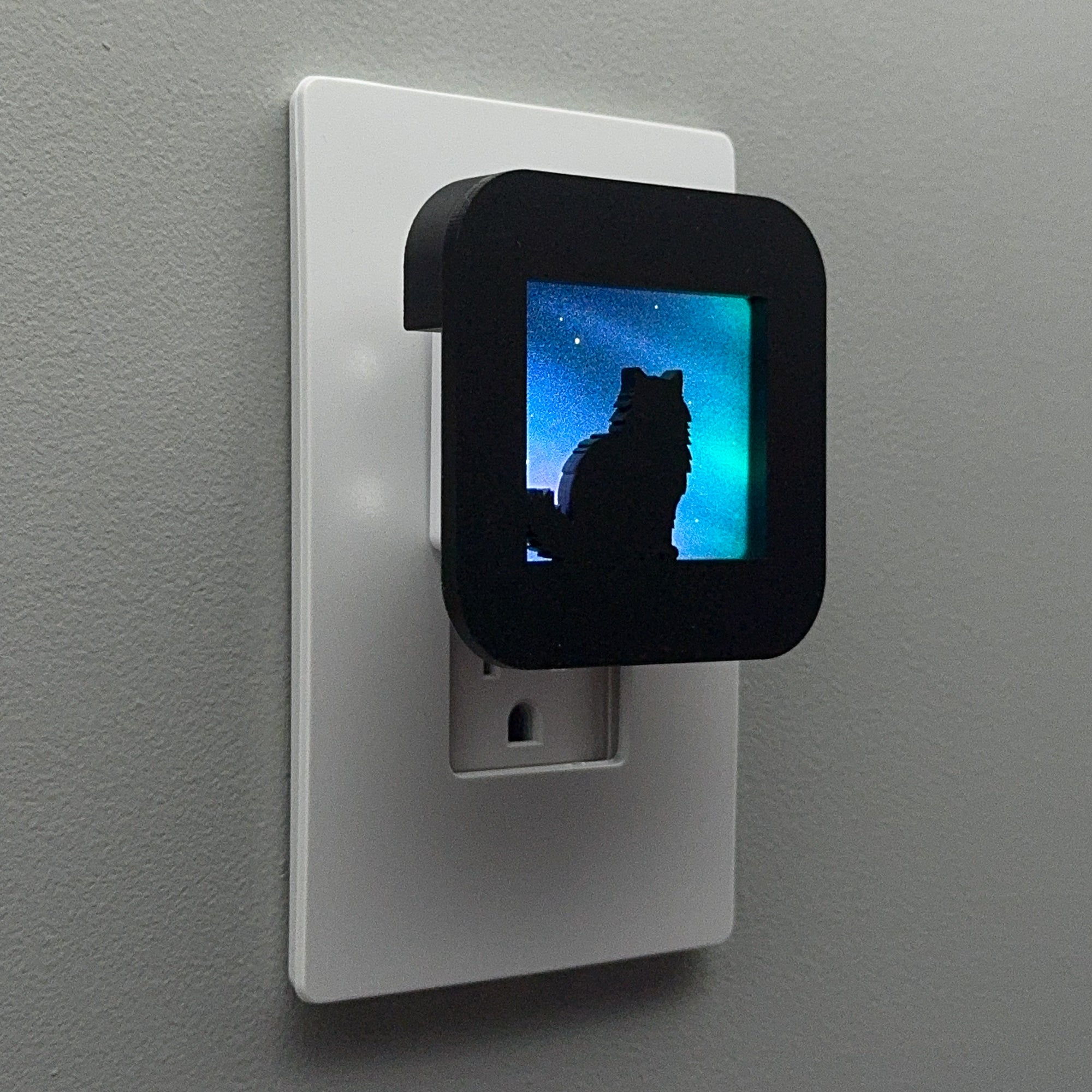 Fluffy Cat Night Light