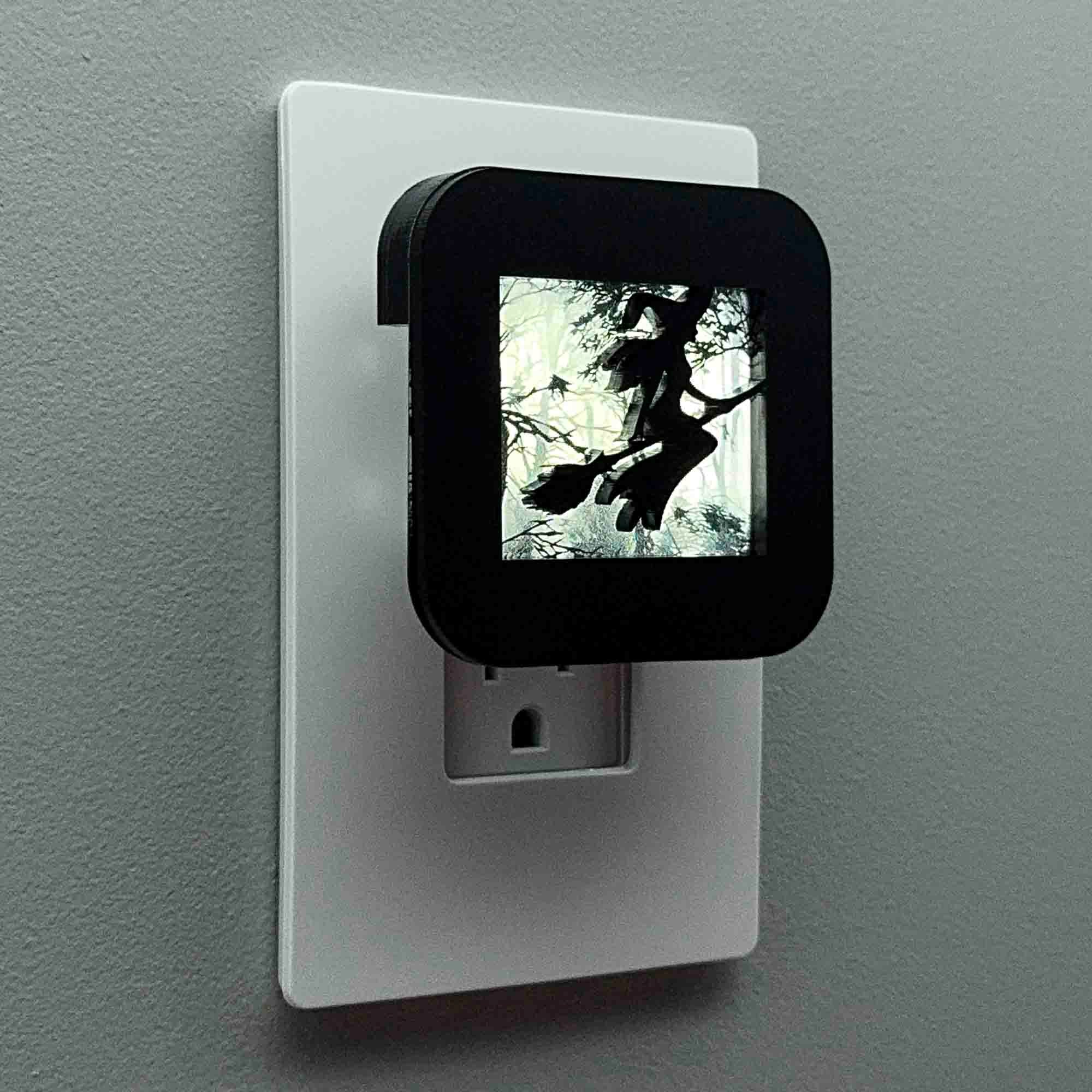 Witch in Haunted Forest Night Light